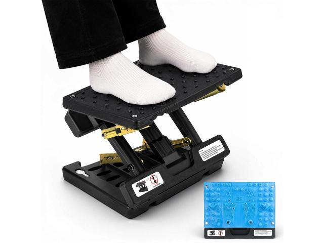 Footrest Under DeskHeight Adjustable footrest with Reflexology Pad Foldable Ergonomic Foot Stool for Muscle Tension Relief, Suitable for Office,.