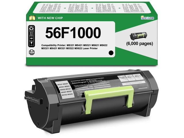 56F1000 Toner Cartridge Compatible with Lexmark MS521 MS621 High Yield Replacement for Lexmark MS321 MS421 MS521 MS621 MX521 MX522 MX622 MS622.