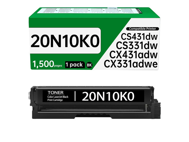 20N10K0 20N10 Black Toner Cartridge with Chip Compatible with Lexmark CS331dw CS431dw CX331adwe CX431adw Printers - 20N10K0 Black Toner (1-Pack,...