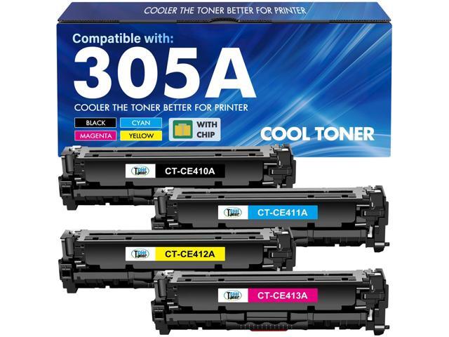 305A Toner Cartridge 4-Piece Combo Pack 305X CE410A CE411A CE412A CE413A Compatible for HP LaserJet Pro 400 color M451dn 451nw M475dn Pro 300 MFP.