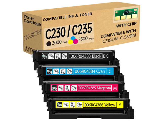 C230 C235 Toner Cartridge Compatible with Xerox C230DNI 235DNI Printers for 006R04383 006R04384 006R04385 006R04386 Toner Cartridge with...