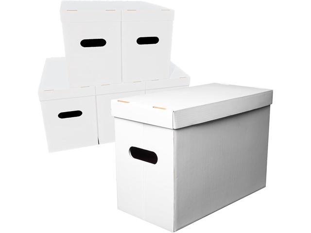 Comic Book Boxes 6 Pack Short Boxes Fits 150175 Comics Comic Book Storage Organizer for Silver & Current Age Durable Stackable Cardboard Box