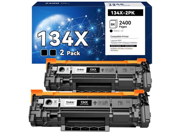 Compatible for HP 134X 134A Black Toner Cartridge W1340X W134A Replacement for LaserJet M209dw MFP M234sdw M234dw M209d Printer, 2,400 pages per...