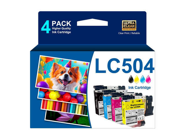Standard Yield LC 504 504 LC504 Ink Cartridges Combo Pack Replacement for Brother INKvestment 1355 1365 1367 Ink Cartridges with Brother...