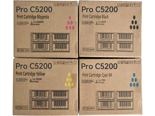 C5200 Toner Cartridge Extra High Capacity 828422 828423 828424 828425 Replacement for Ricoh Savin Lanier Pro C5200 C5200S C5210S Printer Toner...