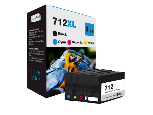 712XL Ink Cartridges Replacement for HP 712 Ink Cartridges Combo Pack Use for DesignJet T210 T230 T250 Design Jet T650 T630 Studio Plotter Printers...