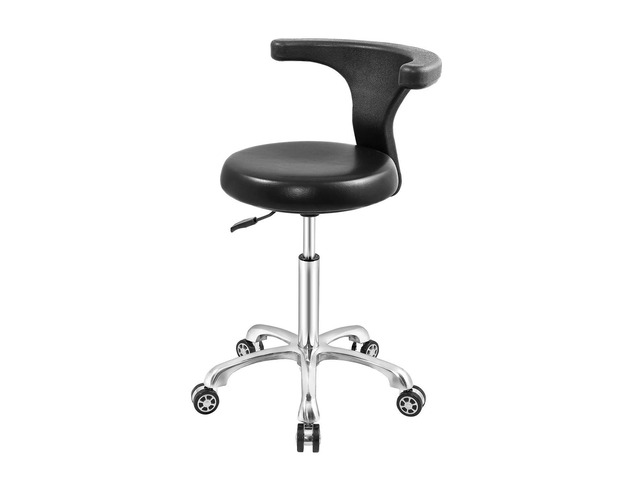 Rolling Stool Task Chair Drafting Adjustable with Wheels and Backrest Heavy Duty for Office Kitchen Medical Dentist Shop Lab and Home(Without...