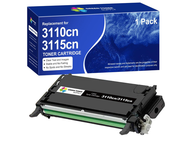 Compatible 3115 Black Toner Cartridge Replacement for Dell 3110CN 3115CN 3110 3115 310-8092 (Black, High Yield, 8,000 Pages)