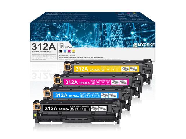 312A Black Cyan Magenta Yellow Toner Cartridge 4 Pack Replacement for HP 312A Toner for Compatible for HP Color Laser Pro MFP M476dn M476dw...