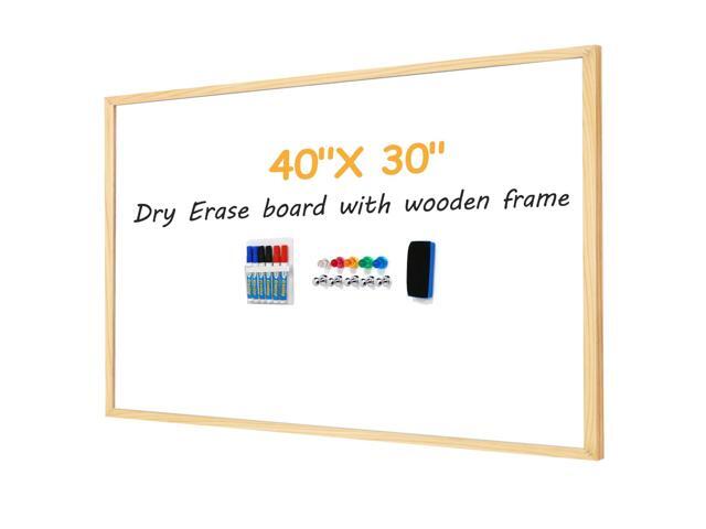 40'x30' Magnetic Dry Erase Board with Decorative Wooden Frame Wall-Mounted, For Home, Living Room, Kitchen, Office, School, Stylish & Functional