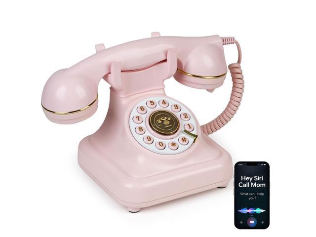 Bluetooth Retro Phone with Voice Assistant, Bluetooth Landline Phone Compatible with Android & iOS, Wireless Bluetooth Physical Home Phone...