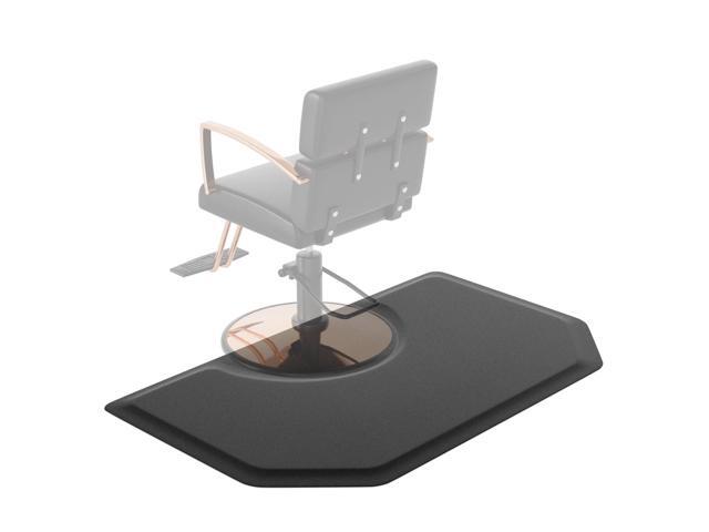 Salon Mat for Hair Stylist 3x5x5/8'' Anti Fatigue Barber Floor Mat with Round Base, Salon Chair Mat for Hairdresser Standing, Barbershop Beauty Spa.