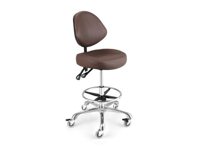Office Drafting Chairs with Back Support, Rolling Drafting stools Ergonomic,Heavy-duty Tall Stool with Adjustable Foot ring,for Standing...