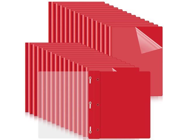150 Pcs Clear Front Report Covers Bulk with 3 Prong Fasteners, Plastic Presentation Folders for 8.5' x 11' Letter Size Paper, Resume Documents...