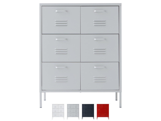 Storage Cabinet, 6 Drawer Steel Office File Cabinet, Multipurpose Organizer, 31.5 x 15.7 x 40 Inches, Assembly Required, A4 or Letter Size for Home...
