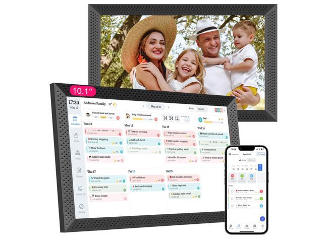 Digital Calendar 10.1 inch, Electronic Calendar for Family Sharing Schedule Interactive Smart Calendars Touch Screen To Do Task Meal Planner for...