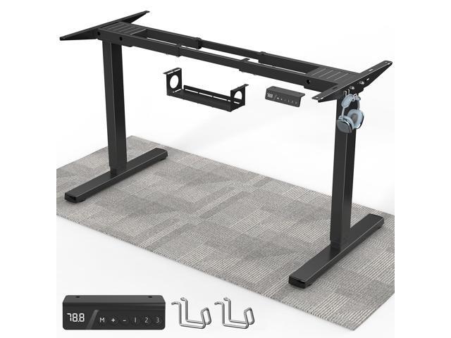 264 lbs Capacity Dual Motor Electric Height Adjustable Standing Desk Frame Sit Stand up Desk Legs Base for 39.4 to 74.8 Desktop, Anti-Collision.