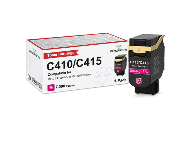 C410 Toner Cartridge Compatible for Xerox 006R04687 Magenta Toner Cartridges Compatible for Xerox Genuine C410 C410DN C415 C415DN Printers High...