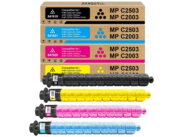 MP C2003 C2504ex Toner Cartridge Compatible for Ricoh MP C2003 MP C2503 MP C2004 C2004ex MP C2504 C2504ex Printer High Yield 15,000 Pages Black...