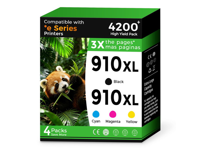 910XL 910 XL Ink Cartridge Combo Pack Replacement for HP910 XL HP910XL for OfficeJet Pro 8025e 8020 8015e 8028e 8010 8022e 8020e 8035 8035e 8028...
