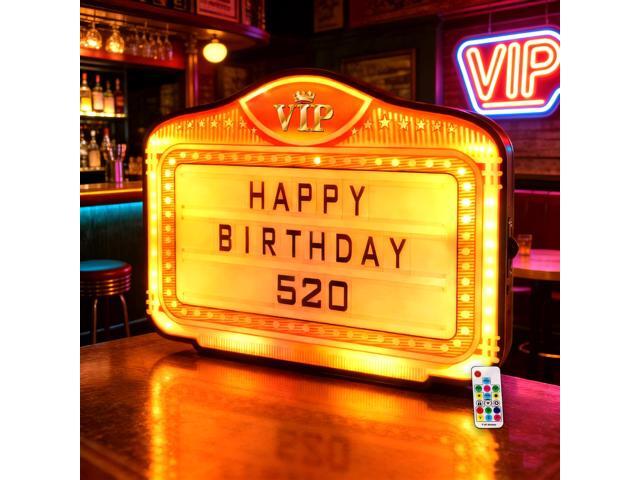 Bottle Service Lights, Custom Wedding Sign with 4 Interchangeable Letter Sets & 1 Numbers Set, LED Handheld Marquee Sign for Birthdays,...