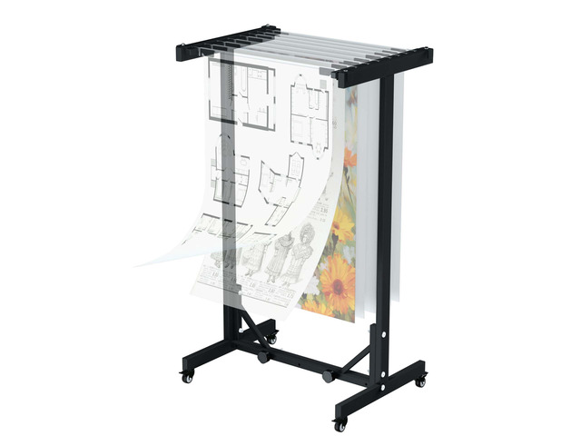 Mobile Blueprint Storage Rack, Adjustable and Portable Vertical Blueprint Holder, Blueprint Storage File Organizer Stand Holds Up to 1200...