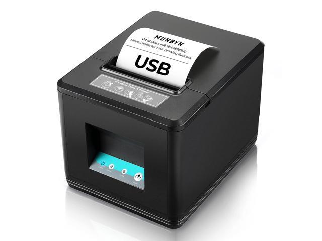 80mm USB Thermal Receipt Printer P098, POS Printer with Auto Cutter ESC POS command support for Windows and Mac with auto cutter, USB interface...