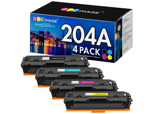 Compatible Toner Cartridge Replacement for HP 204A 204 A CF510A CF511A CF512A CF513A to use with Color LaserJet Pro MFP M180nw M154nw M180n M154a...