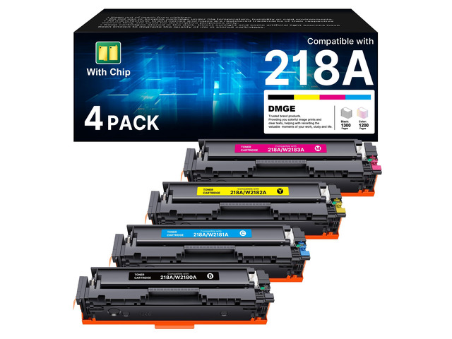 218A Toner Cartridges 4 Pack Compatible Replacement for HP 218A HP 218X Toner Cartridges 4 Pack to use with HP Color LaserJet Pro MFP 3301fdw, pro...