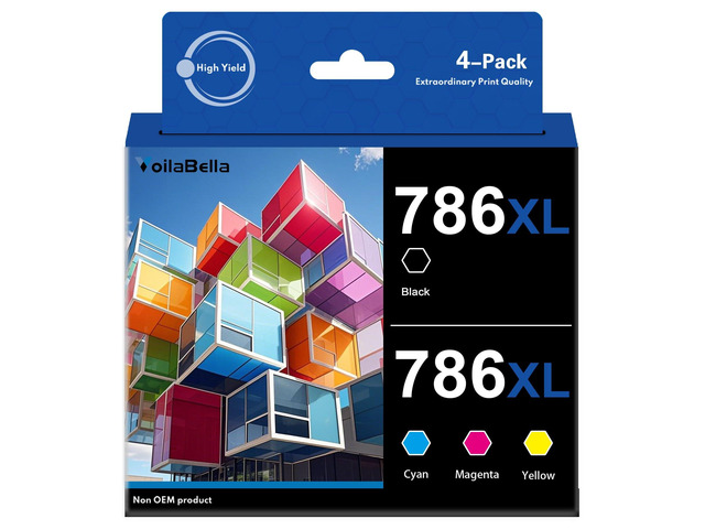 786XL Ink Cartridges High Yield Black Color Combo Pack Replacement for 786xl with Workforce WF-4630 WF-4640 WF-5110 WF-5190 WF-5620 WF-5690 Printer...