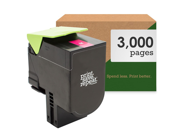 Lexmark 801HM Magenta High Yield Remanufactured Toner Cartridge for CX410, CX510 Laser Printer [3,000 Pages]
