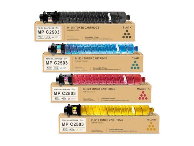 4 Pack MP C2503 Toner Cartridge:MP C2504ex Compatible for Ricoh MP C2004ex MP C2504 MP C2503H MP C2003 MP C2004 MP C2011 Aficio / Lanier / Savin.