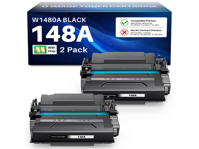 148A Toner cartridge (With Chip) Compatible Replacement for HP 148A 148X W1480A W1480X High Yield Black Toner cartridge Use with Laserjet Pro 4001n...
