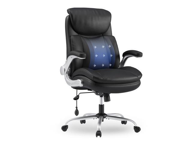 Office Chair Big and Tall- High Back Executive Office Chair- Ergonomic Home Computer Desk Chair with Padded Flip-up Arms, Adjustable Lumbar...