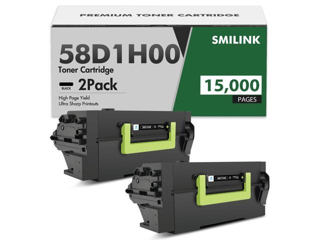 58D1H00 Black High Yield Toner Cartridge 58D1000 MS823 MS821 2-Pack Remanufactured Compatible for Lexmark MS822 MS825 MS821dn MS823dn MS725 MS826.