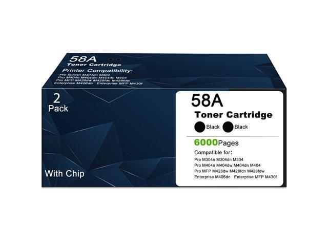 58A CF258A Black Toner Cartridges Compatible Replacement for HP 58 58X CF258X LaserJet Pro MFP M428dw M428fdn M428fdw M404 LaserJet Enterprise...