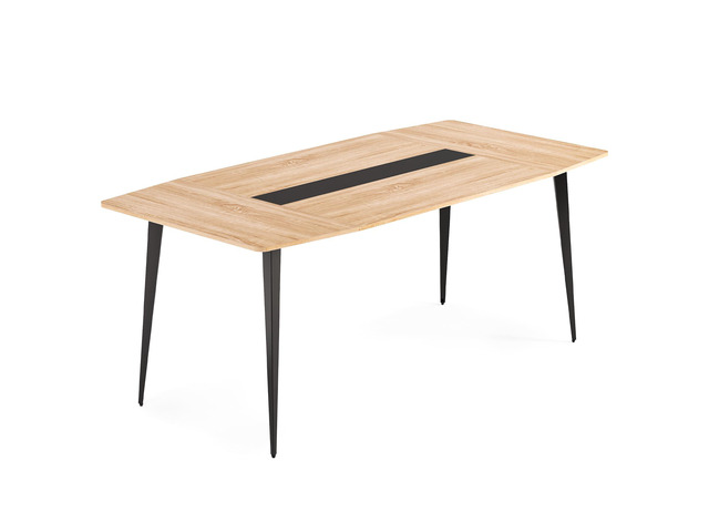 6 FT Conference Room Table, 70.86L x 35.43W x 29.52H Inches Boat Shaped Meeting Seminar Boardroom Table