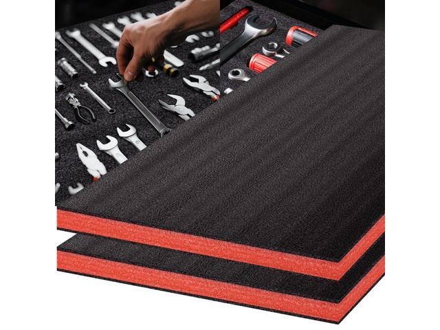 Tool Box Foam, 2Pack 48x24x2 inch, Foam Inserts for Cases,Cuttable Polyethylene Storage Sheets for Toolbox Hard Case,Drawer Camera Toolbox Storage,.