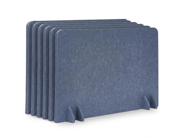 Desk Privacy Divider [6-Pack] 24' x 16' Freestanding Felt Panel Portable felt workspace partition for school exams, home office and desks. Quick.