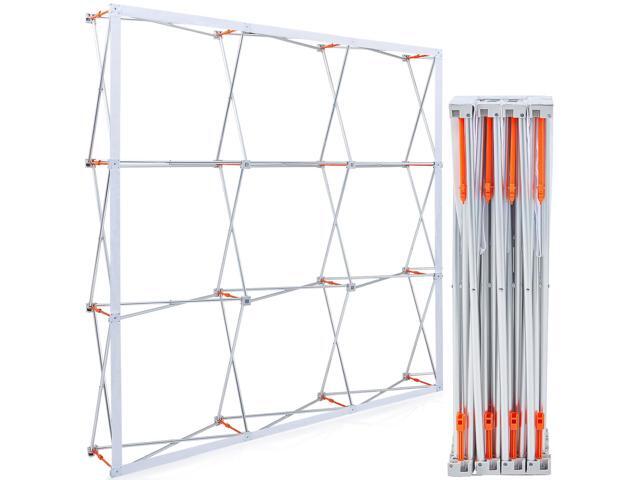 Portable Pop up Display Stand Trade Show Backdrop Tension Booth Collapsible Trade Show Booth for Exhibit, Conference, Weddings, Party, Collapsible...