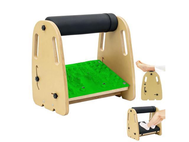 Under Desk Foot Rest,Massage & Leather Pads,3 Height Levels-Green