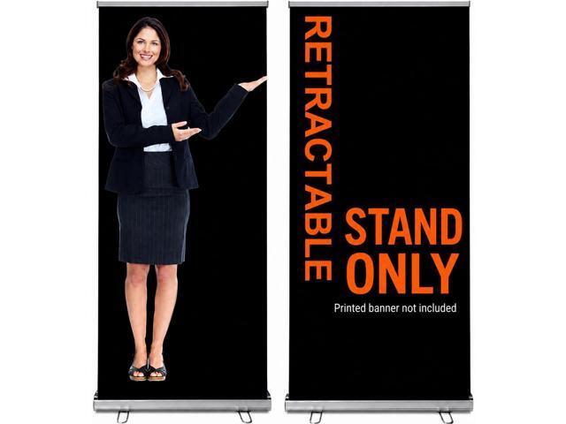 33.5x80 Standard Retractable Banner Stand (STAND ONLY) with Padded Carrying Bag for Tradeshow and Events (1 UNIT)