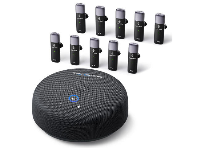 Conference Speakerphone with 10 AI Mics, 360Â° Omnidirectional 65FT Voice Pickup, USB Speakerphone with Noise Cancellation & Echo Reduction for...
