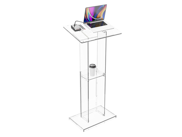 Acrylic Clear Lecterns Podium Stand, 50 Inch - Pulpits for Classrooms, Weddings, Churches, Conference, Speeches, Professional Presentation Podiums...