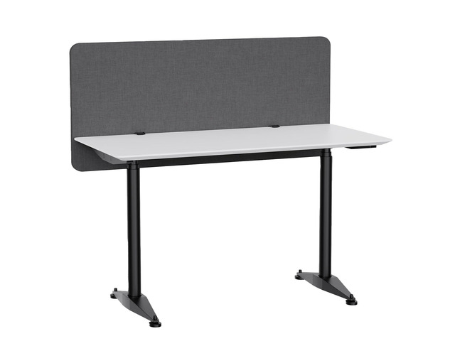 47.2' Soundproof Desk Dividers, Acoustic Privacy Panel, Dark Grey Blocks Visual Distractions & Absorbs Sound, Sturdy Clamp-On Installation, Easy...