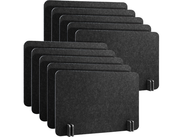 10 Pcs Acoustic Freestanding Desk Divider Desk Partition 16 x 24 Inch Table Freestanding Privacy Panel Visual Distraction and Noise Reducing for...