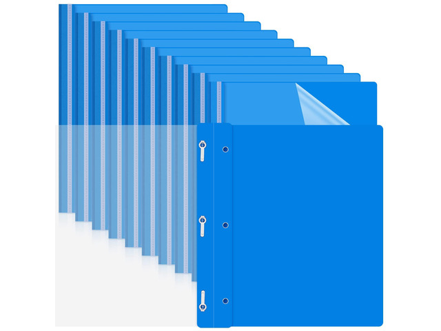 72 Pack Clear Front Report Covers Bulk Business Report Covers Plastic Presentation Folders Resume Portfolio Folder Paper Binder with 3 Prongs for...