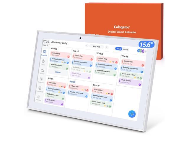 15.6 Inch Digital Calendar Wall Touch Screen Chore Chart, HD Electronic Smart Family Calendar Interactive Display Calendar and Cloud Photo, Gifts.