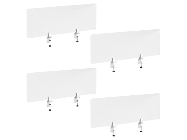 Desk Divider 4 Pcs Desk Privacy Panel 47.2''L x 15.8W'' Office Partitions Frosted Acrylic Panel Pack of 4 Desk Divider Partition with Adjustable...