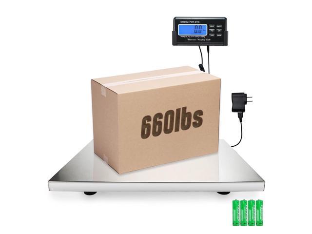 660lbs x 0.1lbs High Accuracy Digital Postal Scale, Pet Vet Scale with 17x21in Large Stainless Steel Platform, Heavy Duty Scale for...